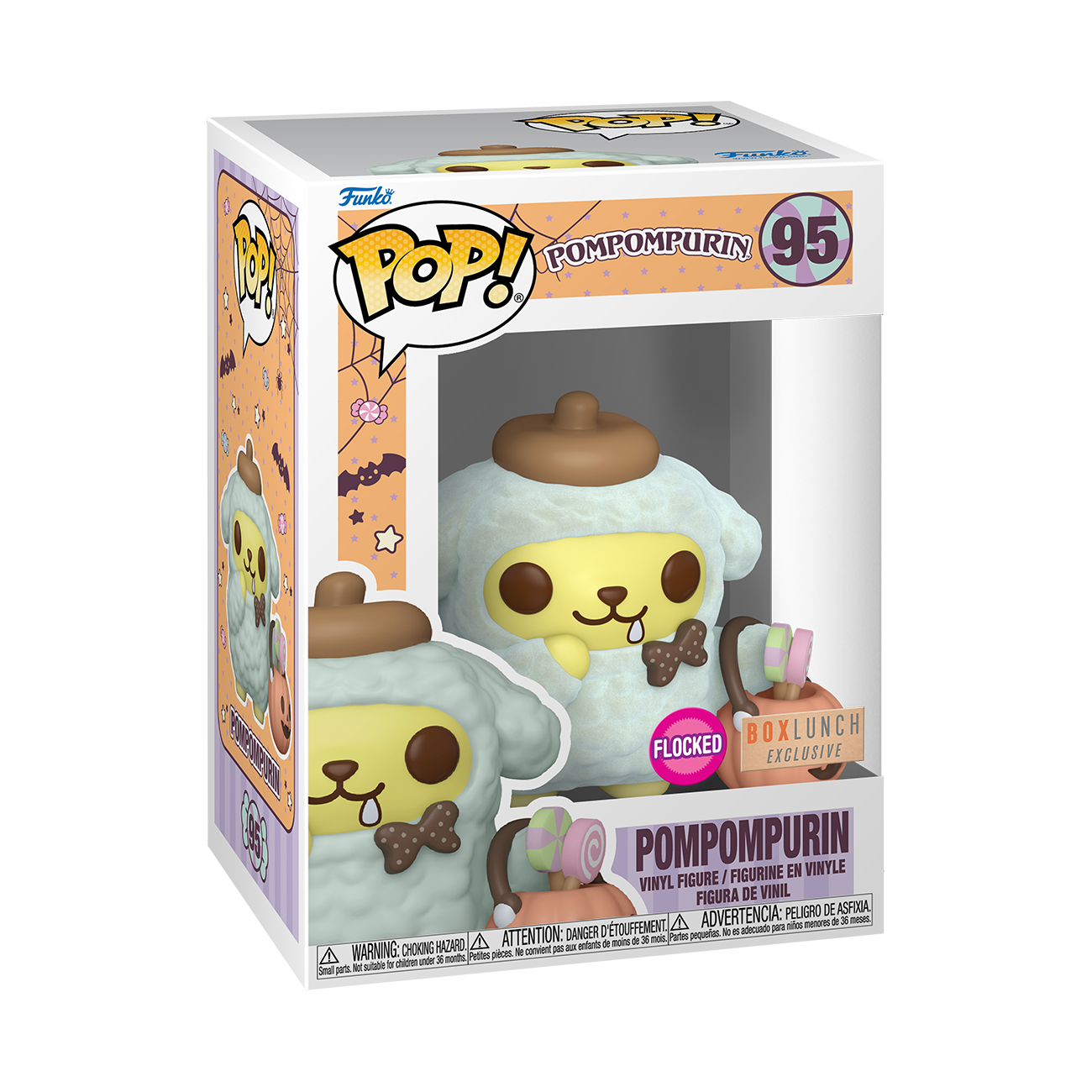 Pop! Pompompurin with Pumpkin Bucket (Flocked) - Image 2
