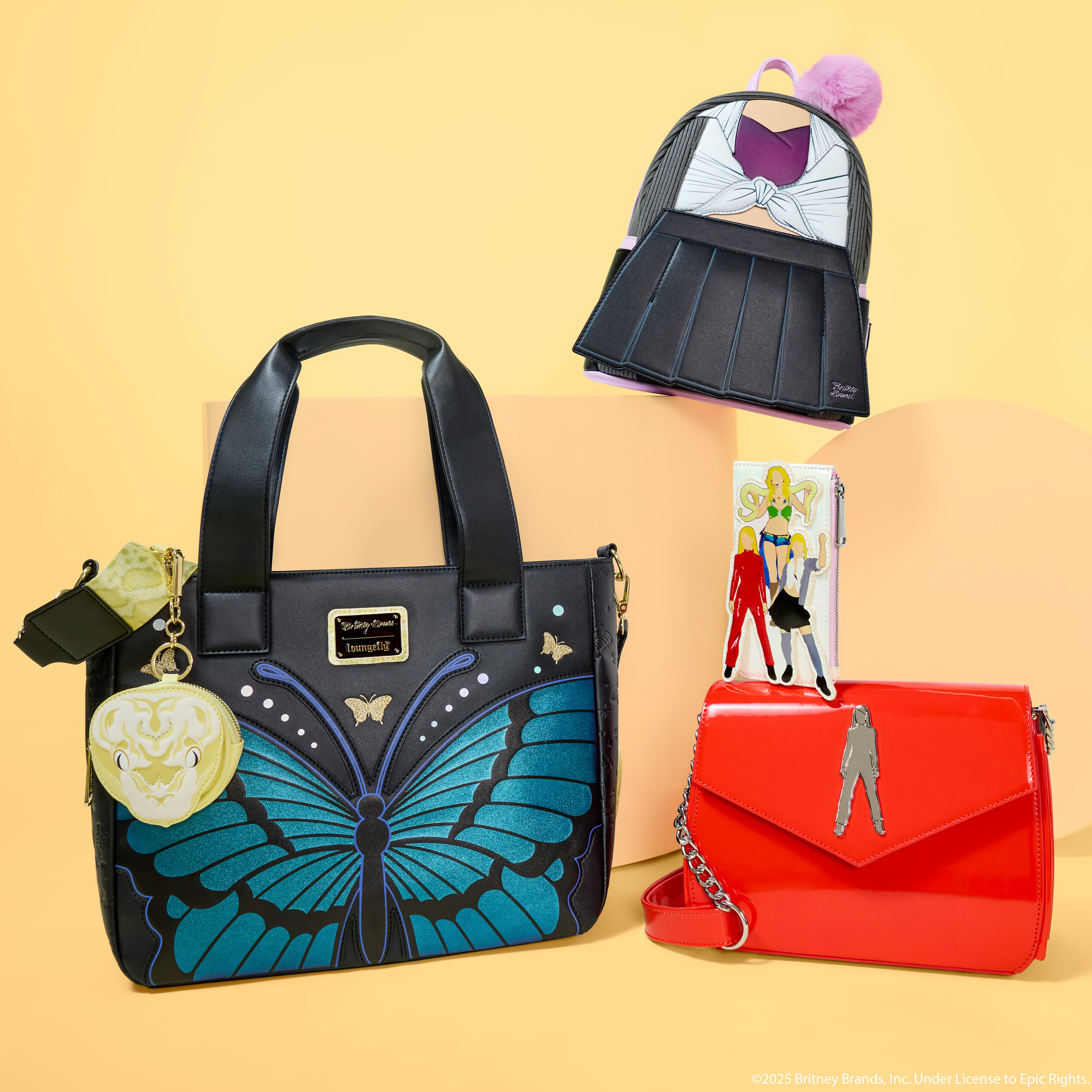 Britney Spears Butterfly Tote Crossbody Bag with Coin Bag - Image 3