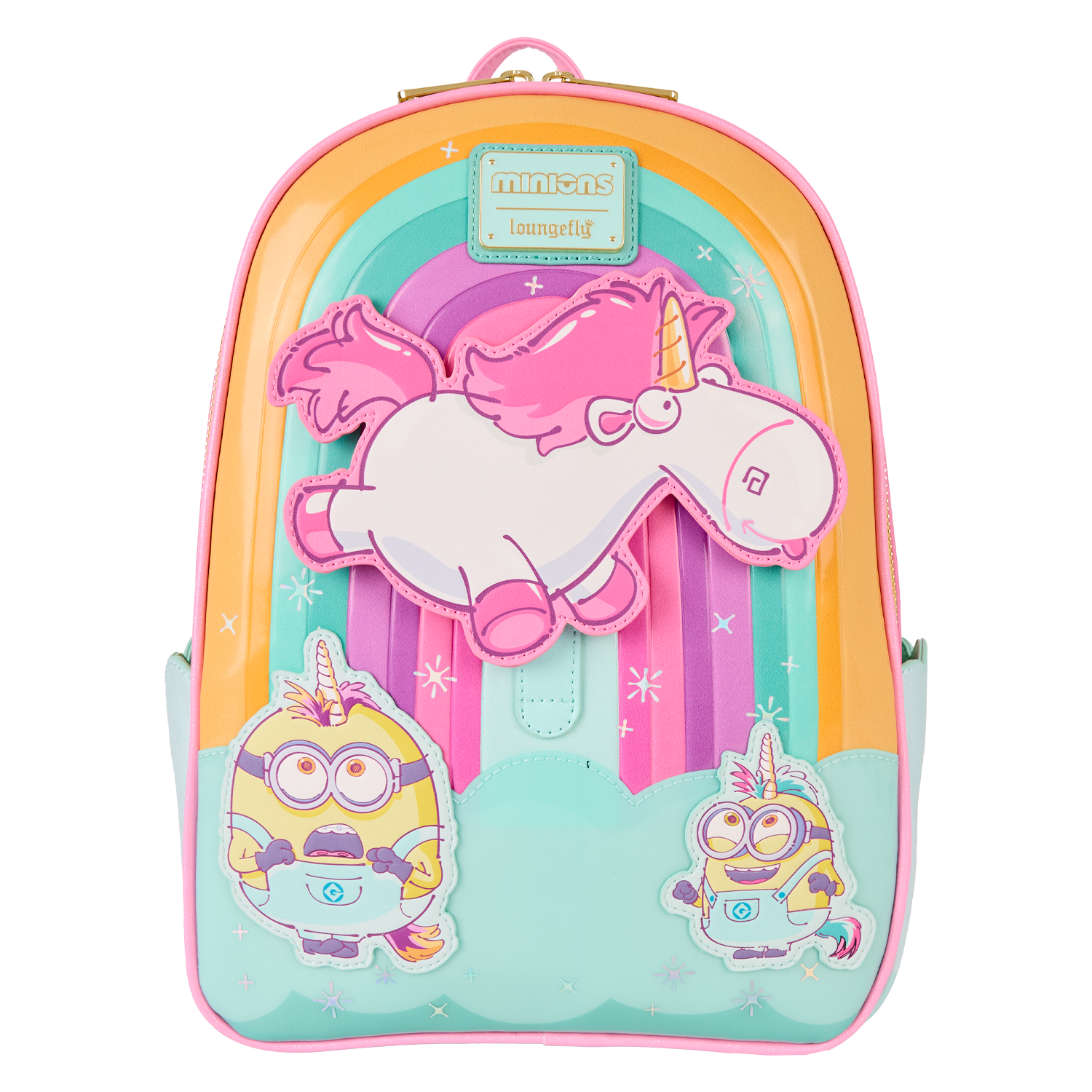 Minions Fluffy Unicorn Rainbow Mini Backpack