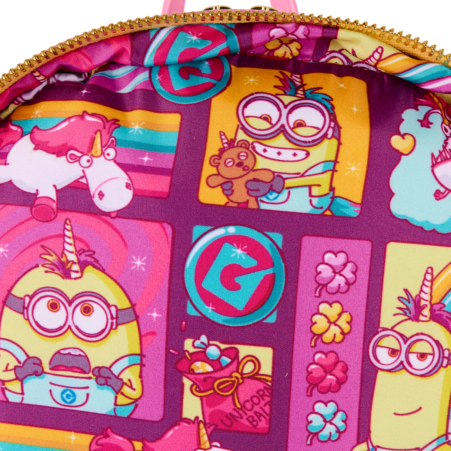 Minions Fluffy Unicorn Rainbow Mini Backpack - Image 7