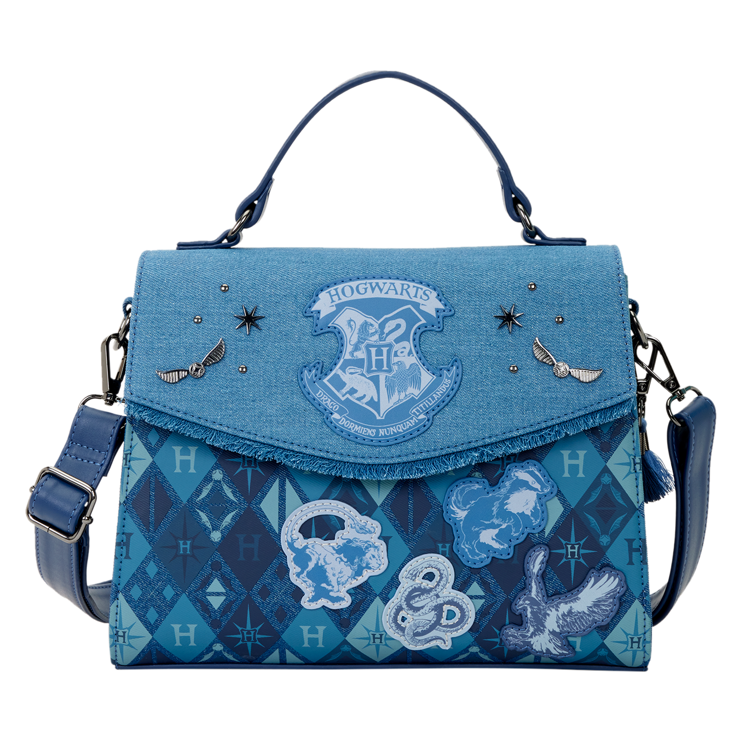 Harry Potter Hogwarts Denim Crossbody Bag