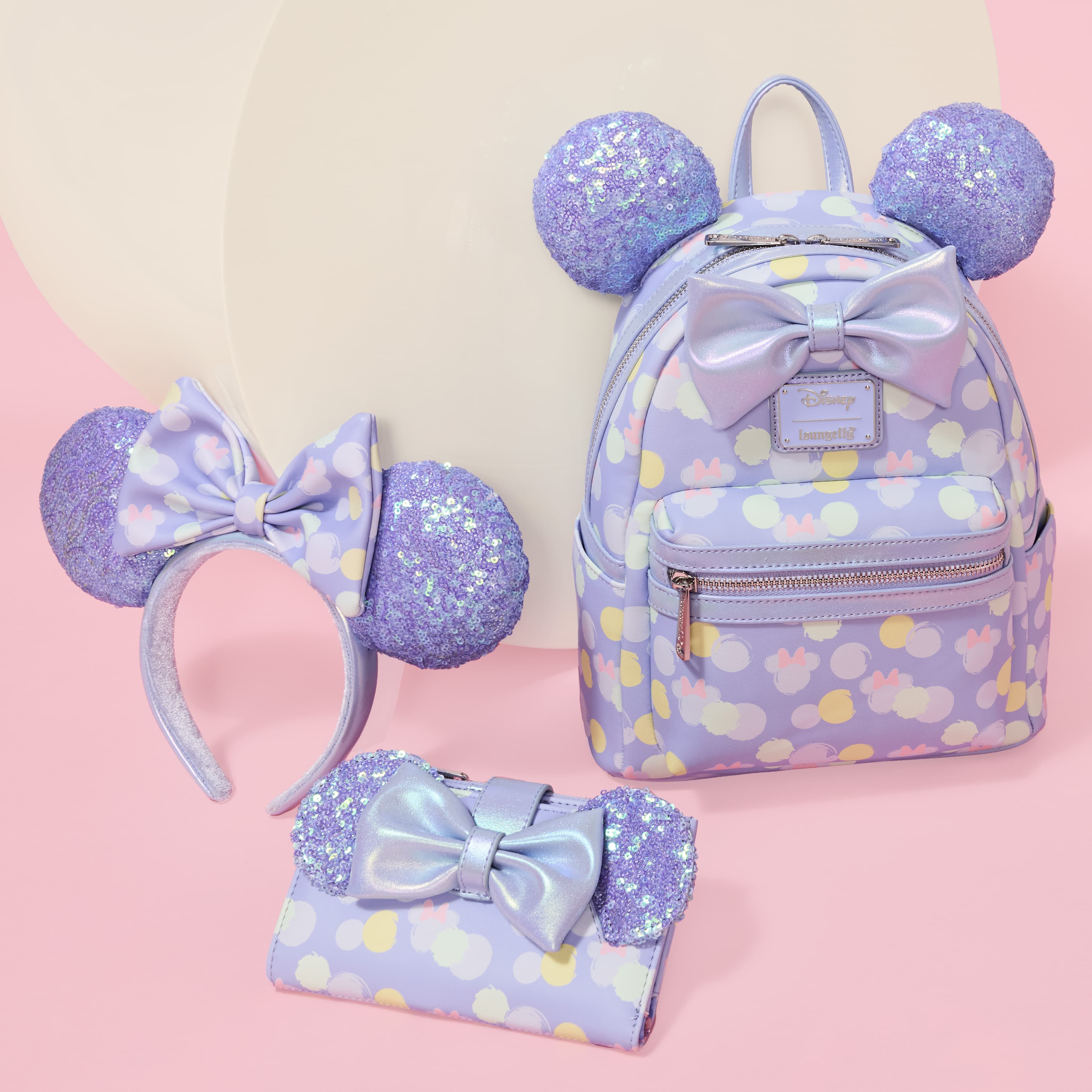 Minnie Mouse Exclusive Iridescent All-Over Print Sequin Ear Mini Backpack - Image 3