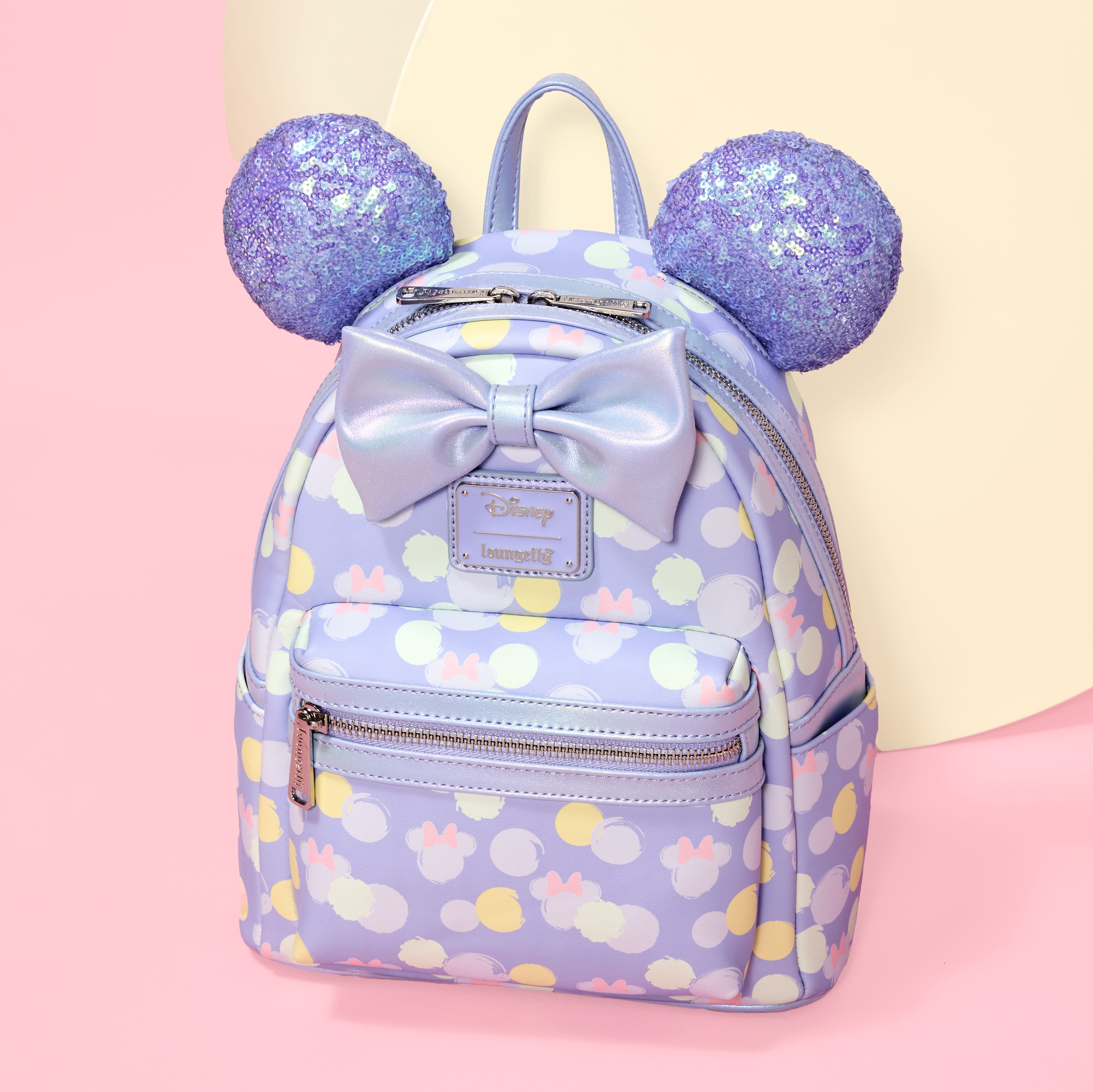 Minnie Mouse Exclusive Iridescent All-Over Print Sequin Ear Mini Backpack - Image 2