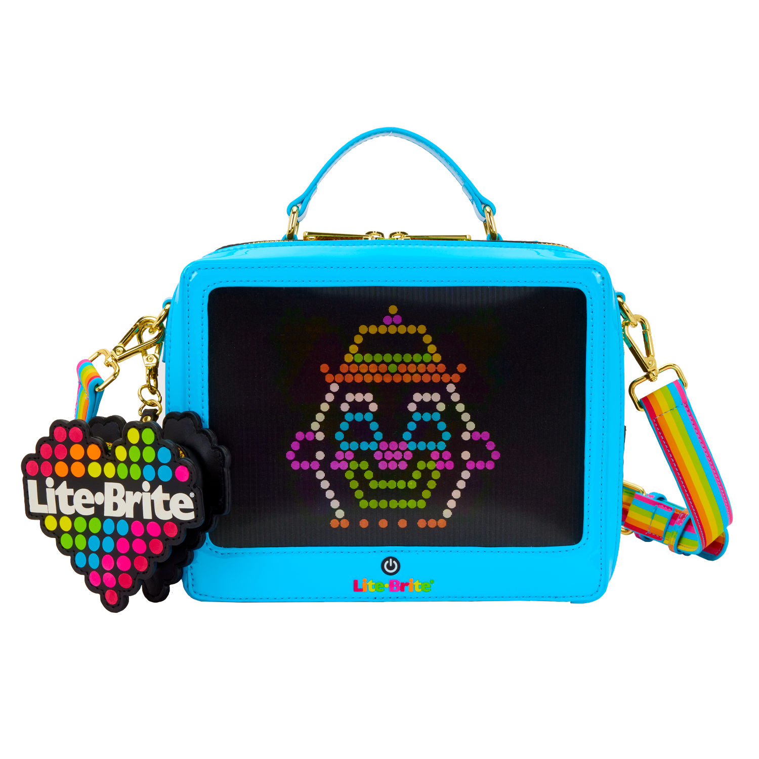 Lite-Brite Lenticular Glow Crossbody Bag with Coin Bag