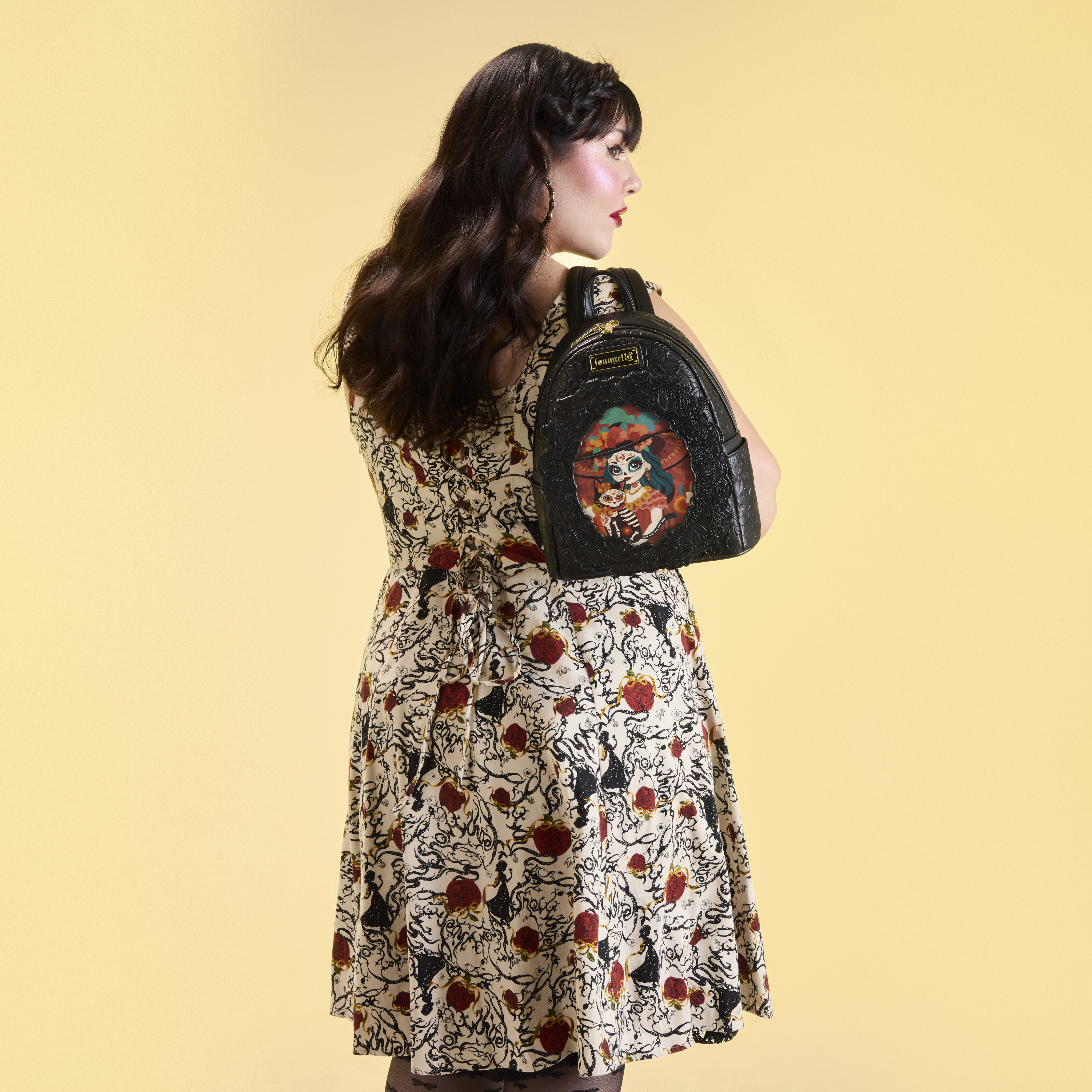 Loungefly Día de los Muertos La Catrina Photo Insert Mini Backpack - Image 3