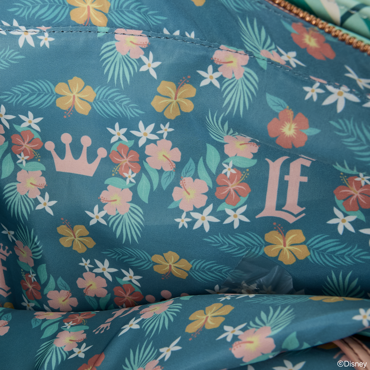 Loungefly Tropical Lemon Floral Convertible Backpack & Tote Crossbody Bag - Image 5