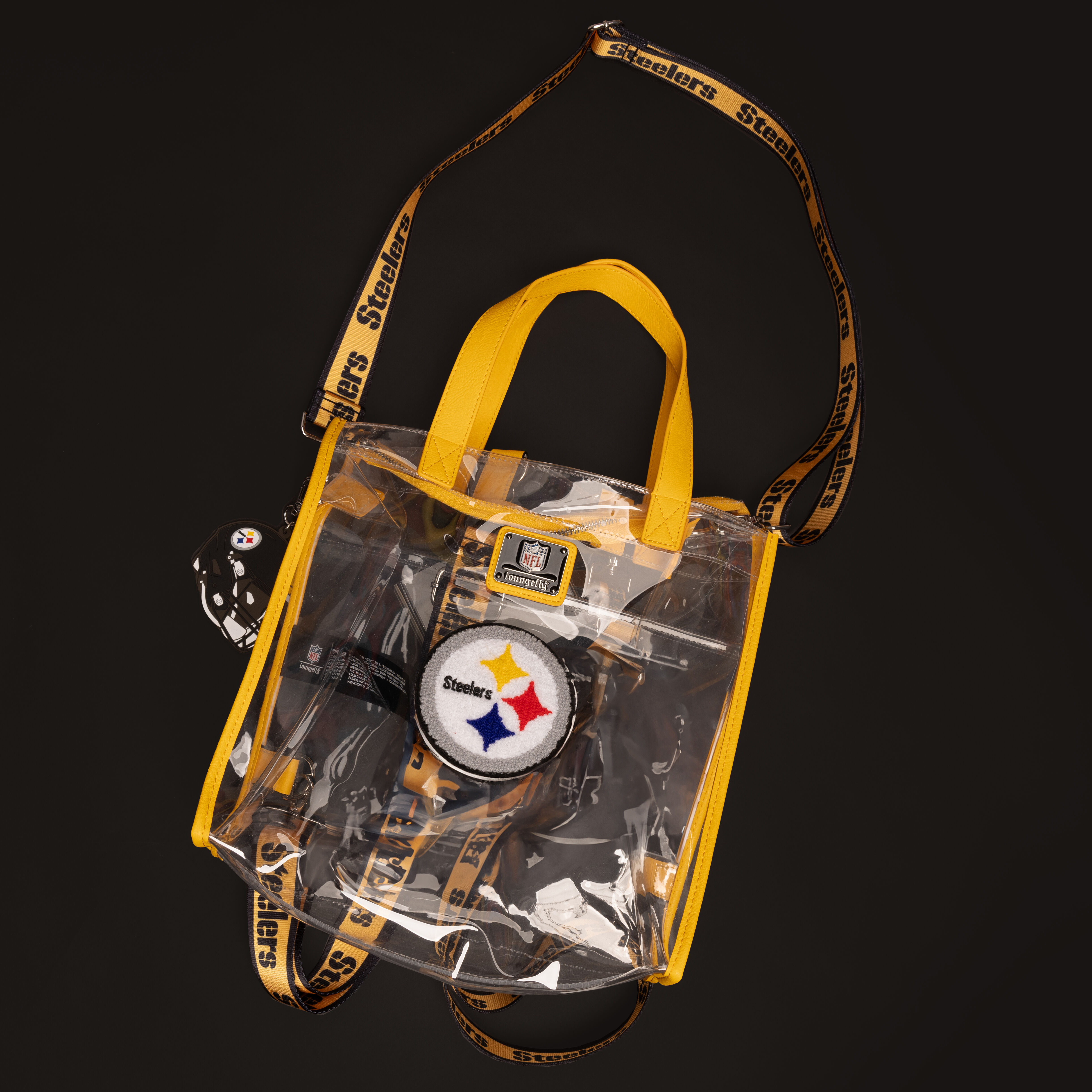 NFL Pittsburgh Steelers Clear Convertible Backpack & Tote Crossbody Stadium Bag - Image 2