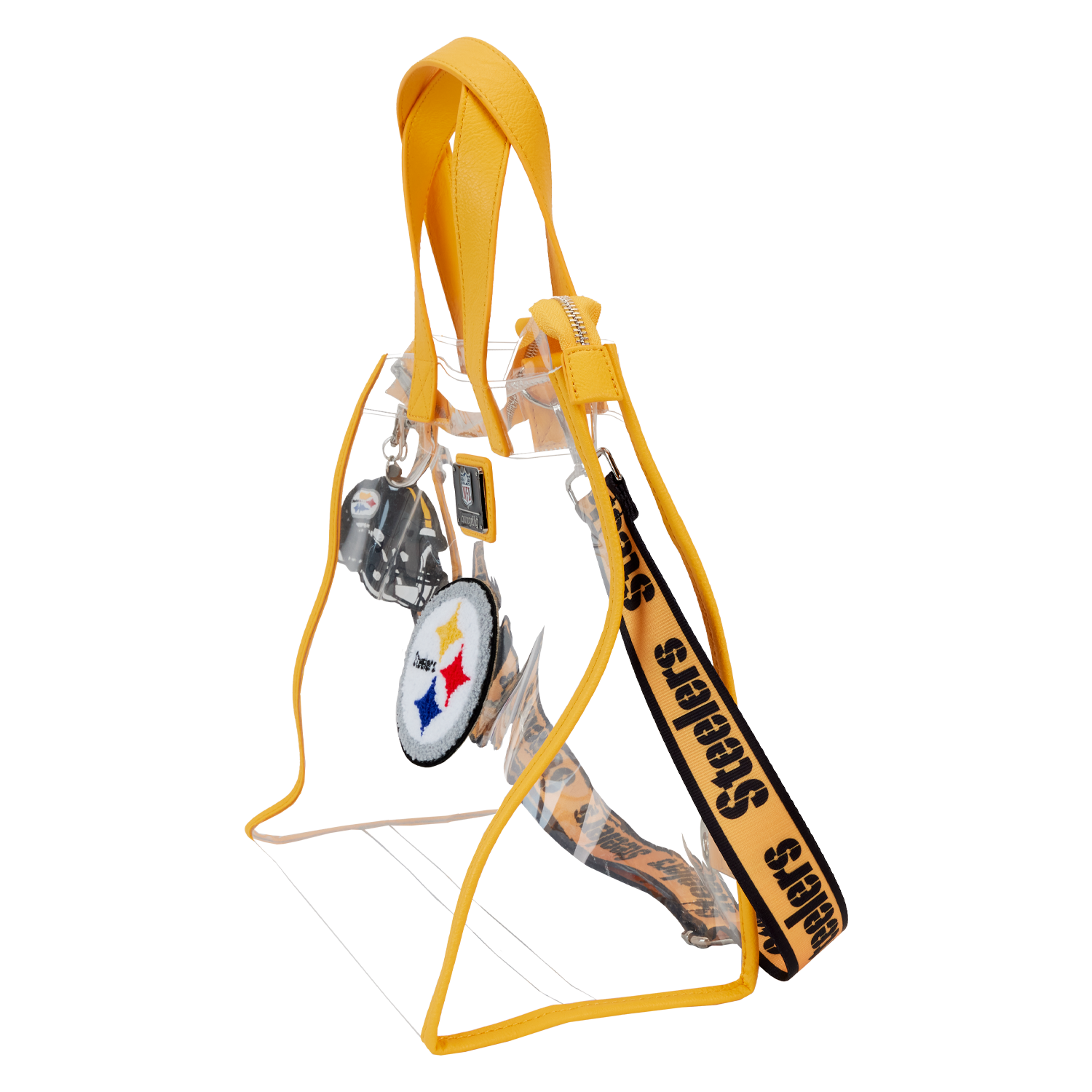NFL Pittsburgh Steelers Clear Convertible Backpack & Tote Crossbody Stadium Bag - Image 4