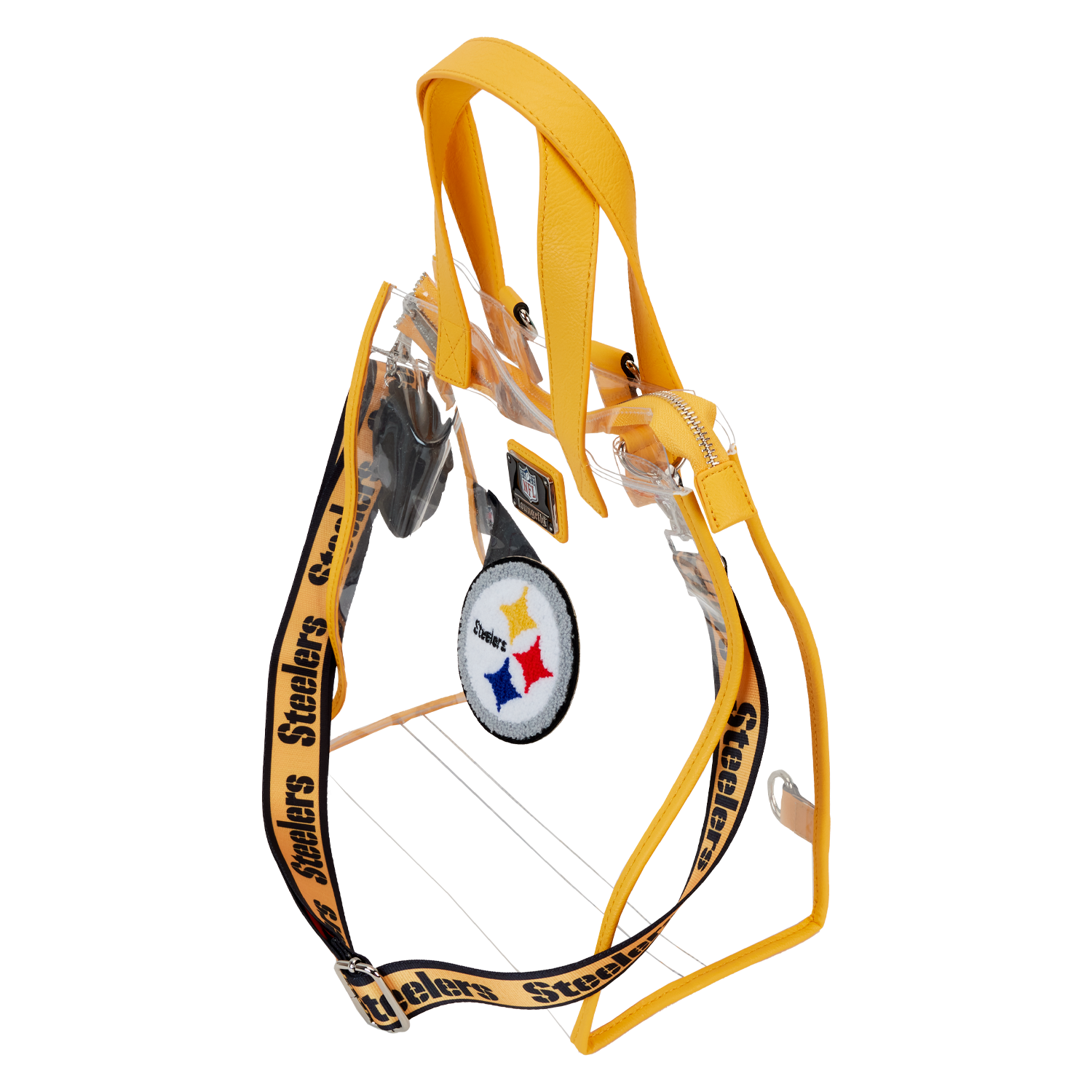NFL Pittsburgh Steelers Clear Convertible Backpack & Tote Crossbody Stadium Bag - Image 5