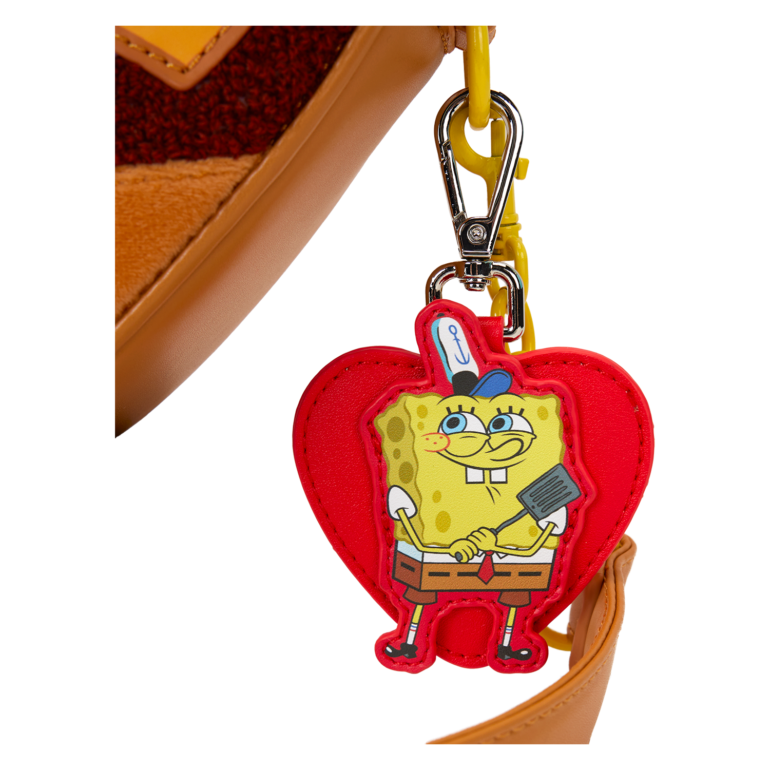 SpongeBob SquarePants Krabby Patty Plush Heart Figural Crossbody Bag - Image 5