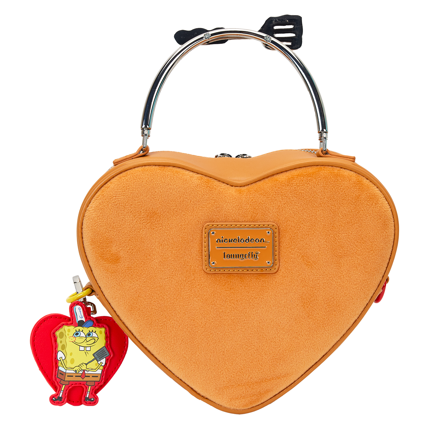 SpongeBob SquarePants Krabby Patty Plush Heart Figural Crossbody Bag - Image 6