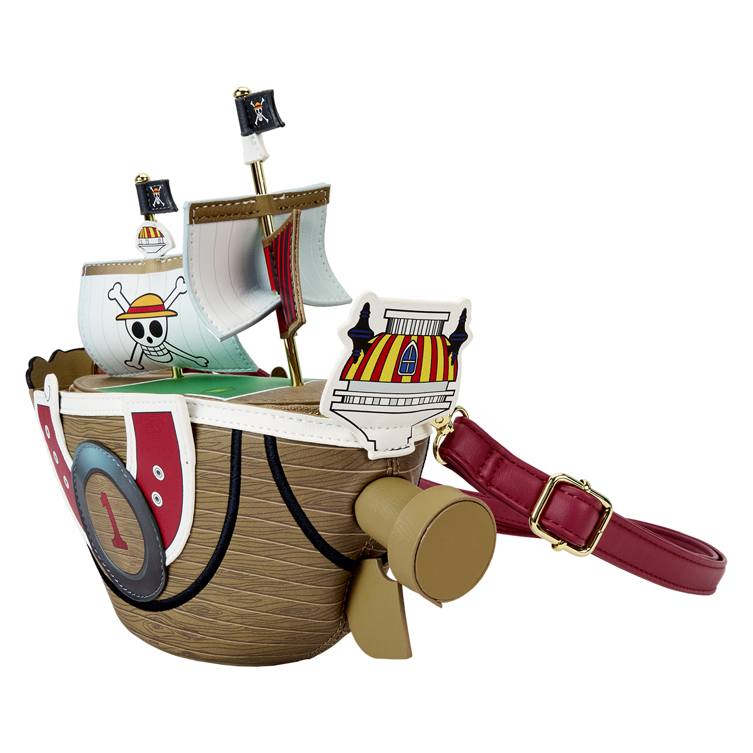 One Piece Thousand Sunny Ship Figural Crossbody Bag - Image 4