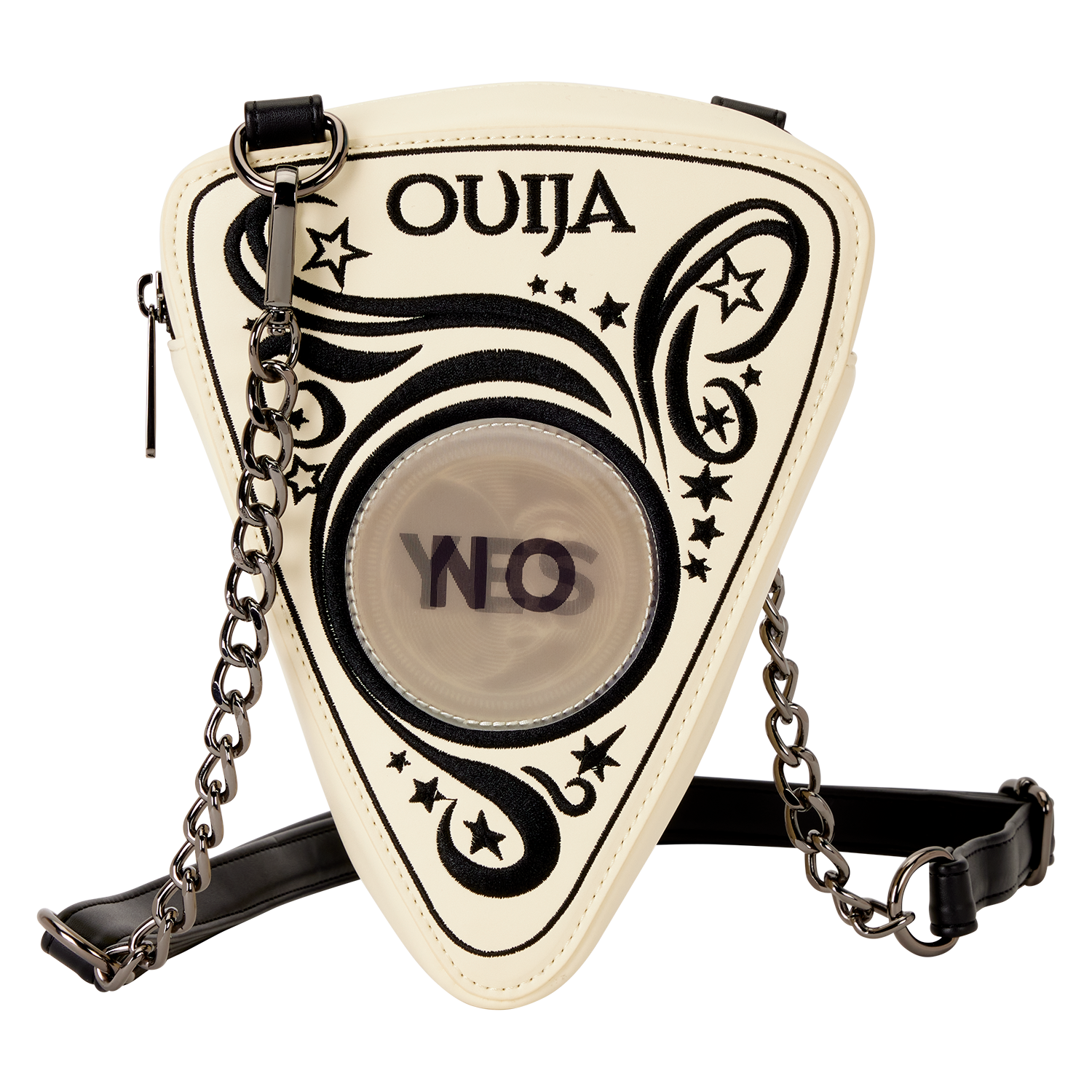 Ouija Planchette Lenticular Glow Figural Crossbody Bag