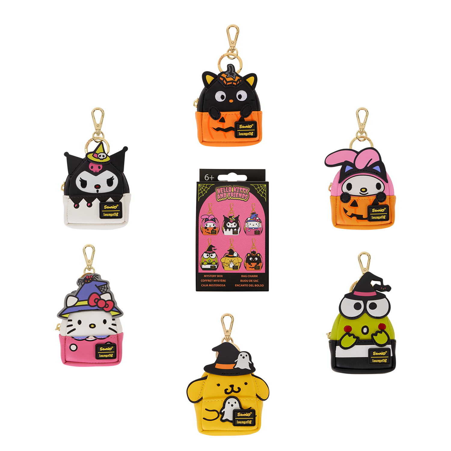 NYCC Limited Edition Sanrio Hello Kitty & Friends Halloween Costume Mystery Mini Backpack Keychain Charm