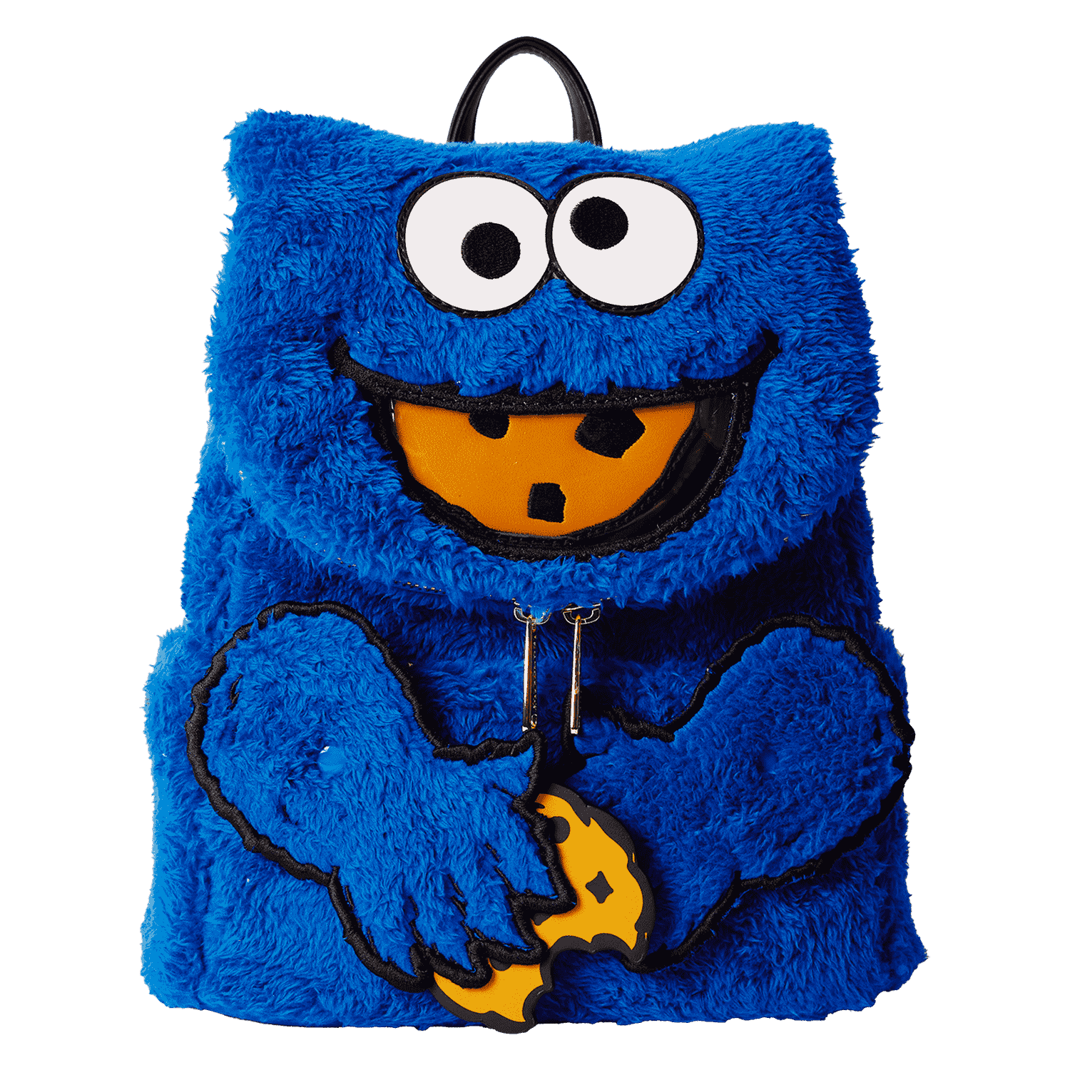 Sesame Street Cookie Monster Plush Cosplay Mini Backpack With Coin Bag
