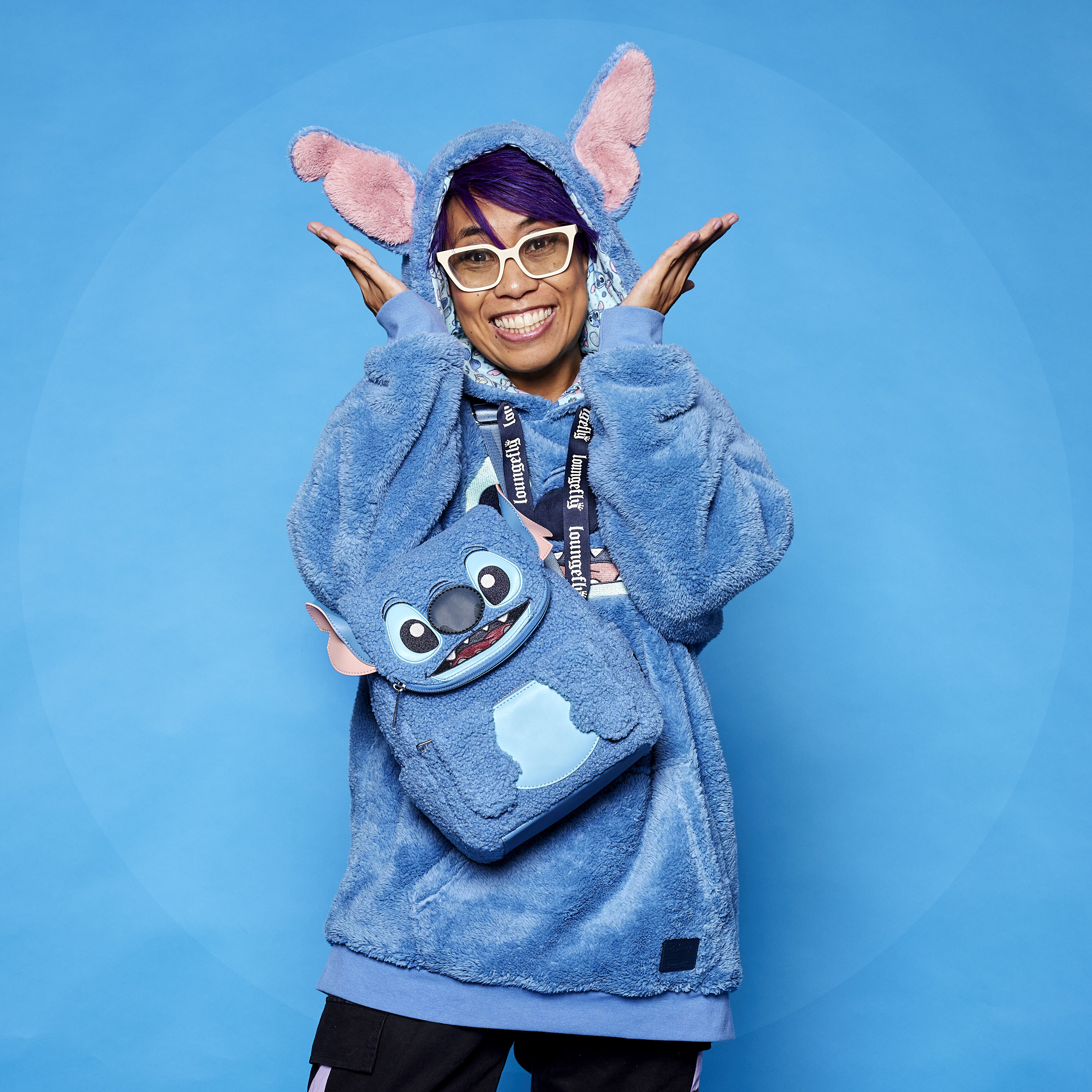 Stitch Plush Sherpa Cosplay Mini Backpack - Image 2