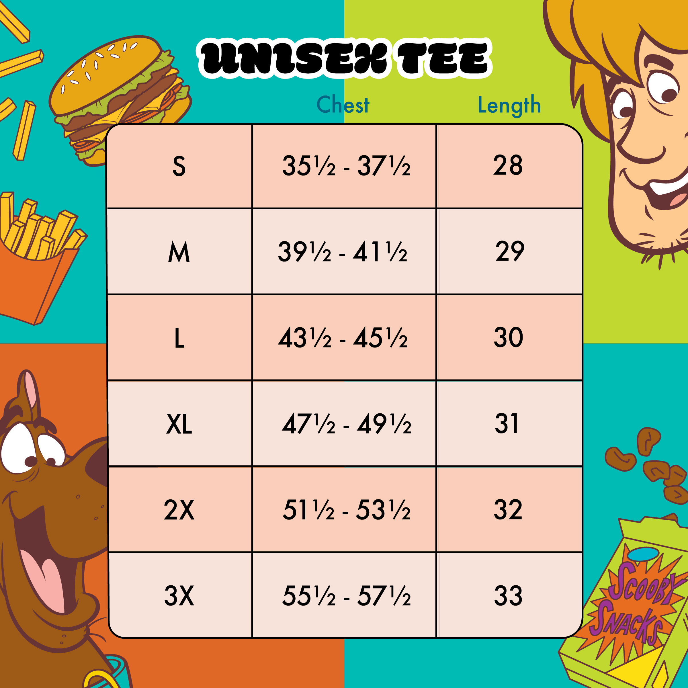 Scooby-Doo Snacks Color Block Unisex Tee - Image 6