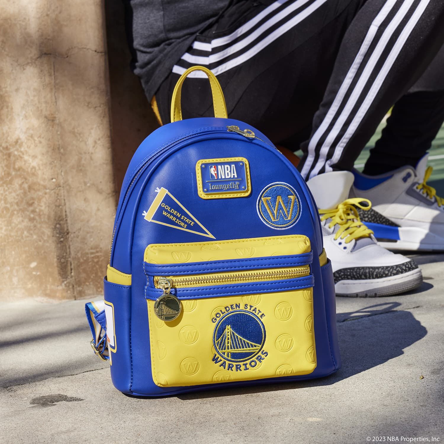 NBA Golden State Warriors Patch Icons Mini Backpack - Image 2