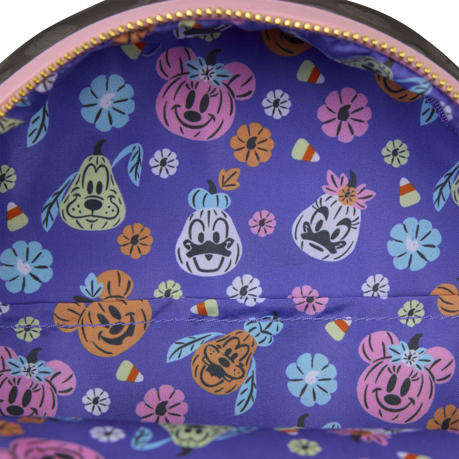 Minnie Mouse Cosplay Floral Pumpkin Glow Mini Backpack - Image 8