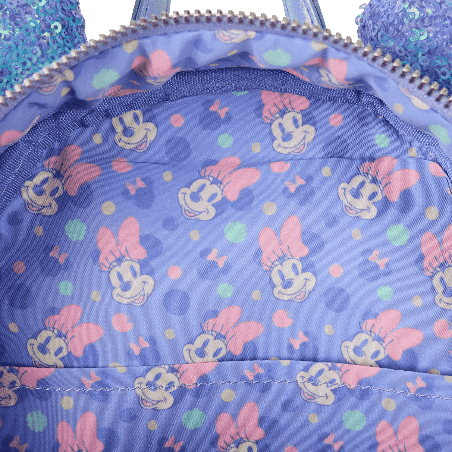 Minnie Mouse Exclusive Iridescent All-Over Print Sequin Ear Mini Backpack - Image 6