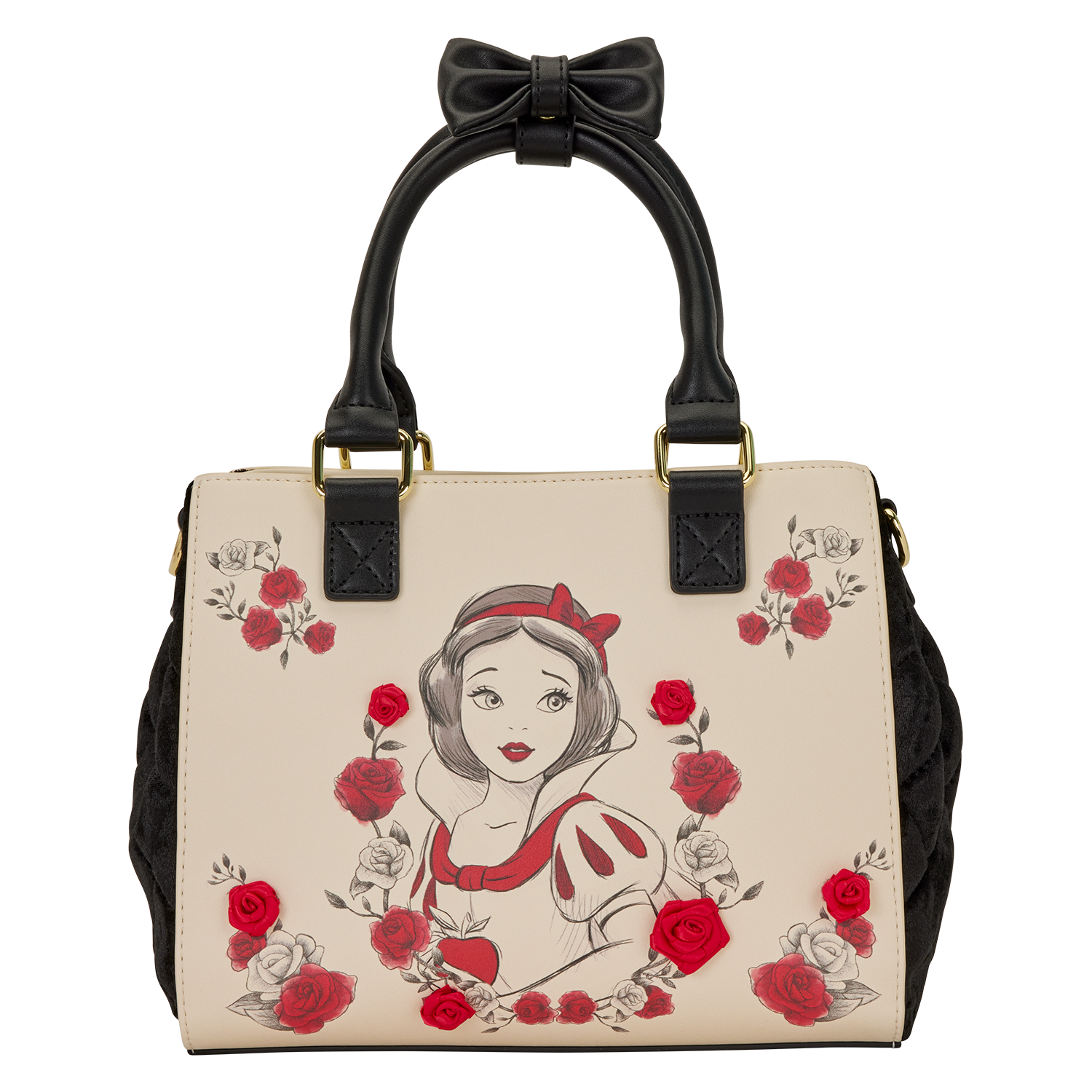 Snow Exclusive White Roses Tote Crossbody Bag